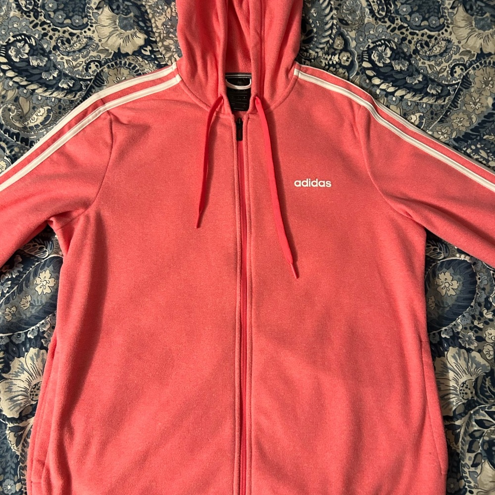 Pink Adidas Zip Sweater | Brand Nee